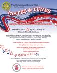 Bethlehem Rotary Tastes&Tunes Flyer 5Oct2014